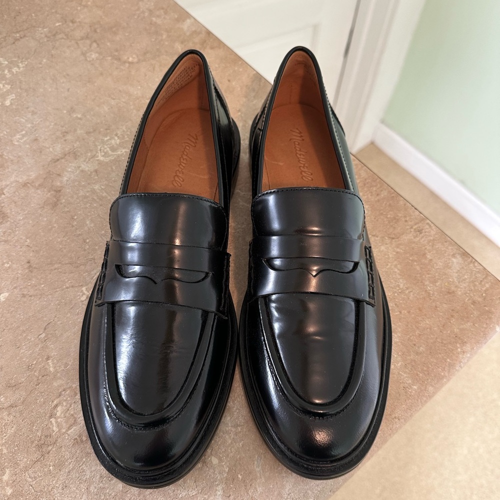 Madewell Black Leather Loafers